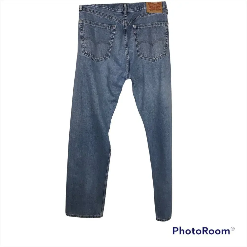 LEVI'S Mens 505 Medium Wash Straight Leg Jeans Sz W36L34